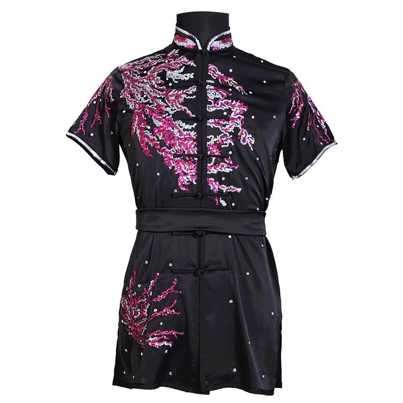 言一青少年亮片绣武术服彩服