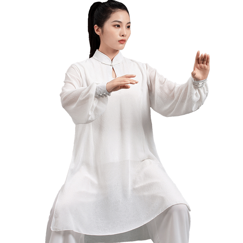 言一女2022双层纱飘逸太极服