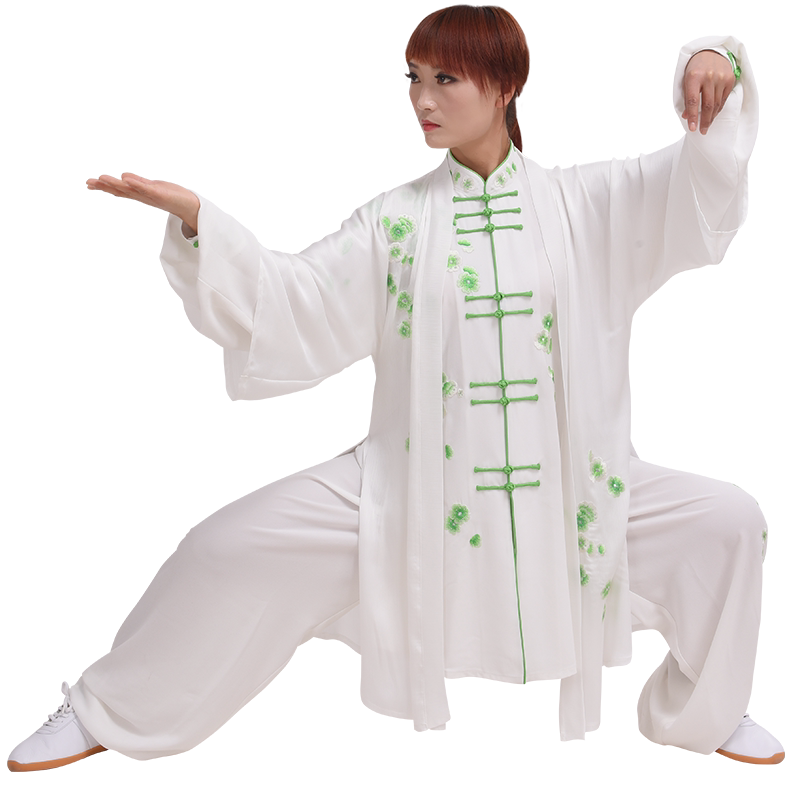 言一春秋新款双丝比赛夏季太极服