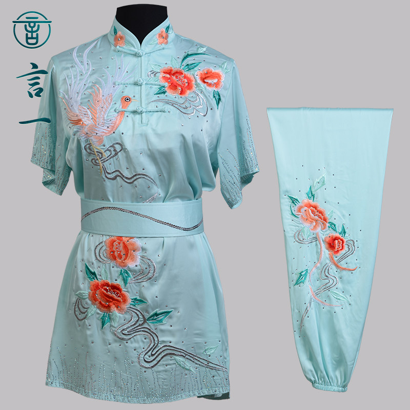 言一武术新款彩服武术服竞技比赛服表演服功夫中国长拳服体考