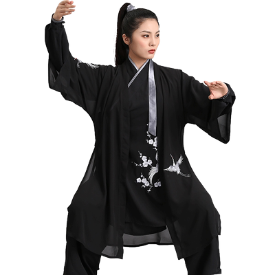 言一太极绣花表演比赛汉风丝麻服