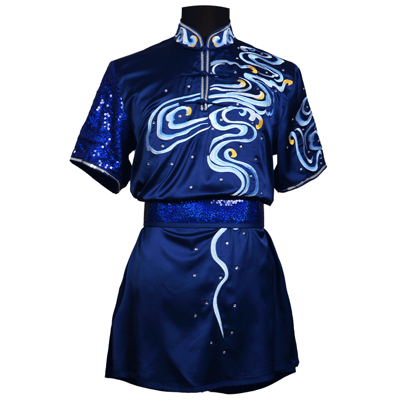 言一绣花鱼跃龙门武术彩服