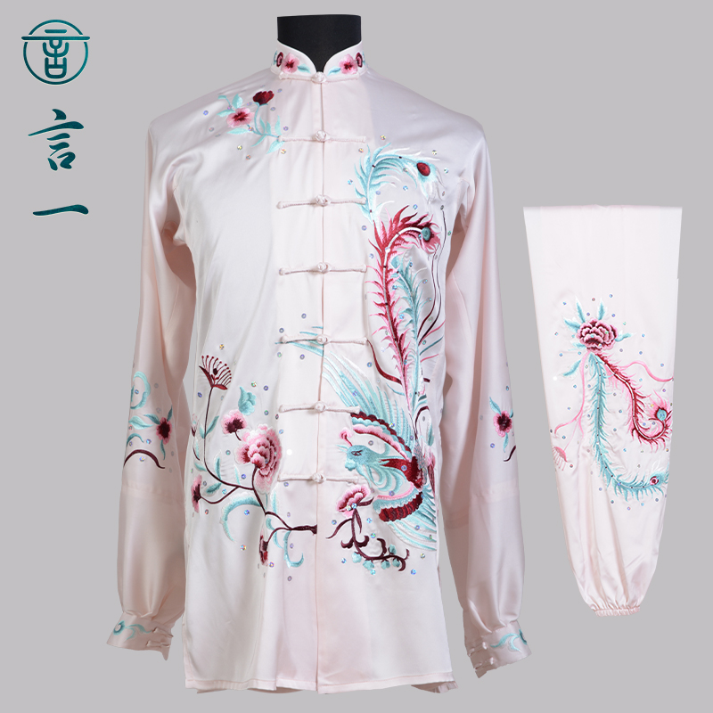 太极服刺绣龙男女练功服武术服团体表演比赛服演出晨练服