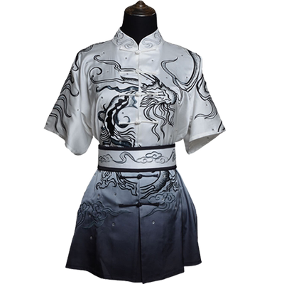 言一武术服刺绣水墨龙过渡色团队