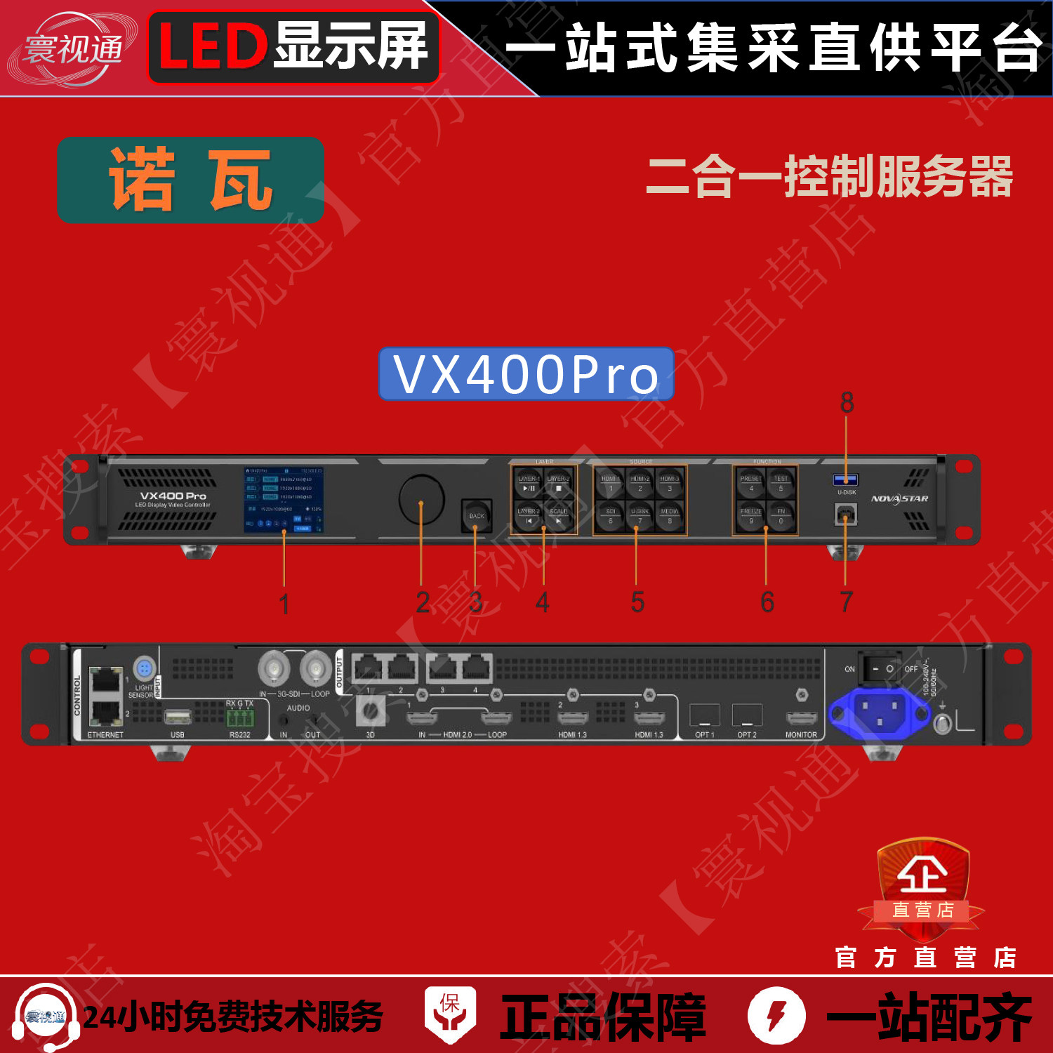 诺瓦视频处理器VX400Pro【4网口 260万像素】/ 诺瓦视频控制器