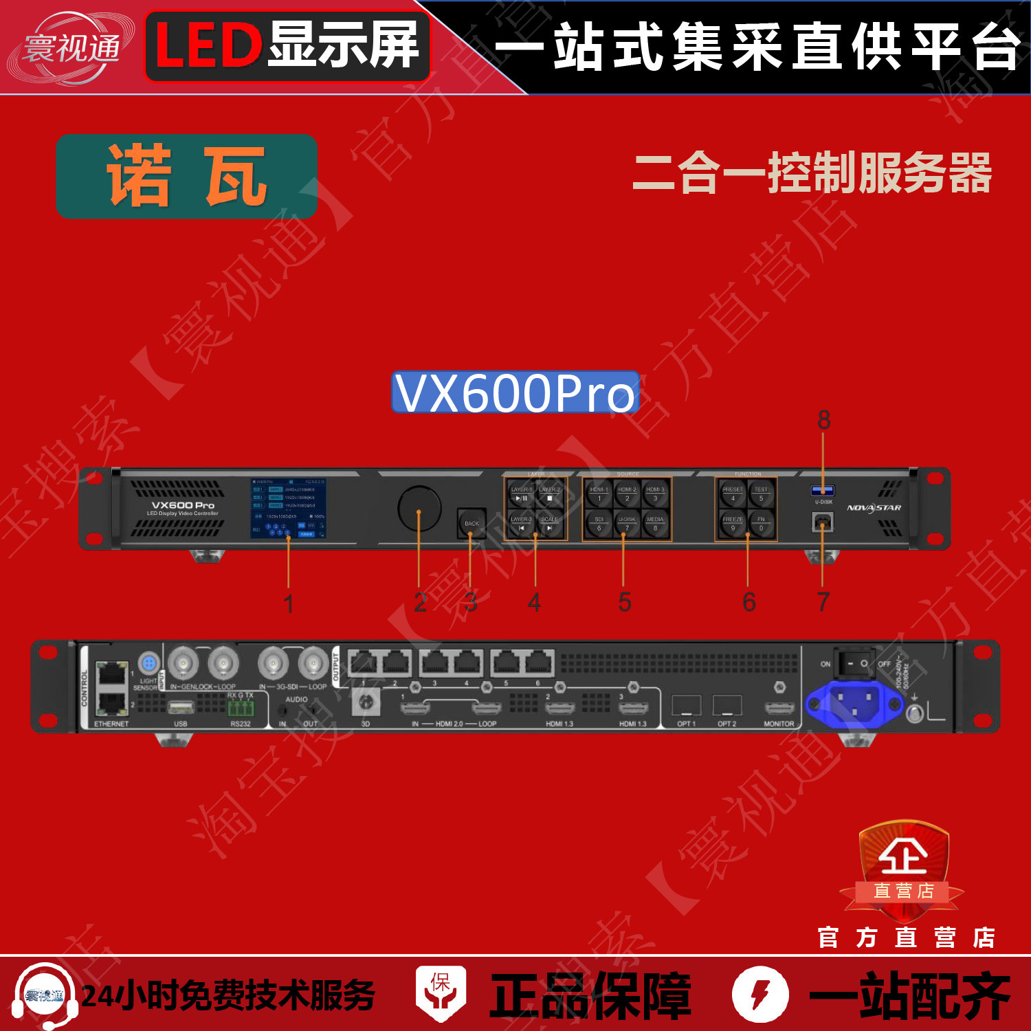 诺瓦视频处理器VX600Pro【6网口 390万像素】/ 诺瓦视频控制器