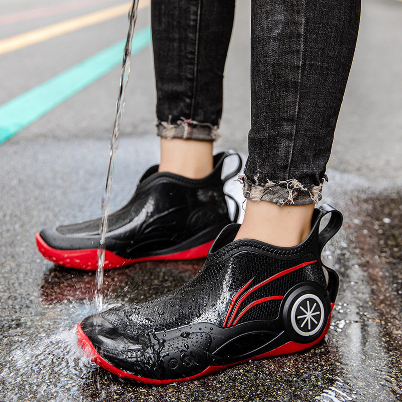 2025新款运动雨鞋男款夏季耐磨钓鱼透气胶鞋劳保下雨防滑防水