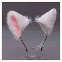 Cat ear hair band, fox headband, headwear, female Wolf dog, animal ear hair clip, bell hair clip accessory, cos decoration thumbnail 3