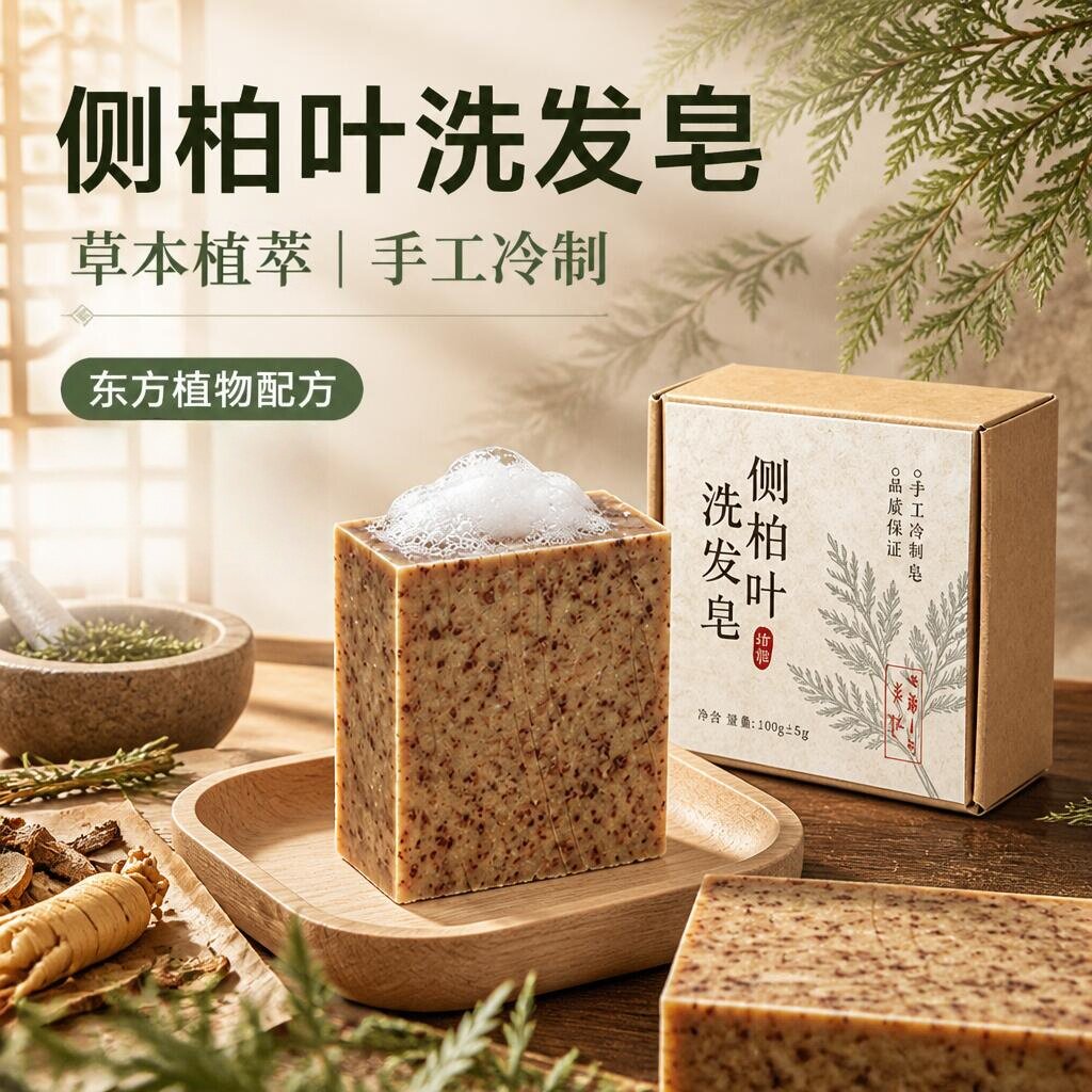 侧柏叶洗发皂人参皂角何首乌生姜