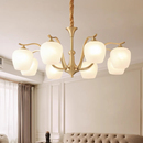 复古新款 奶油卧室餐厅灯轻奢欧式 简约全铜灯具 吊灯客厅灯美式 法式