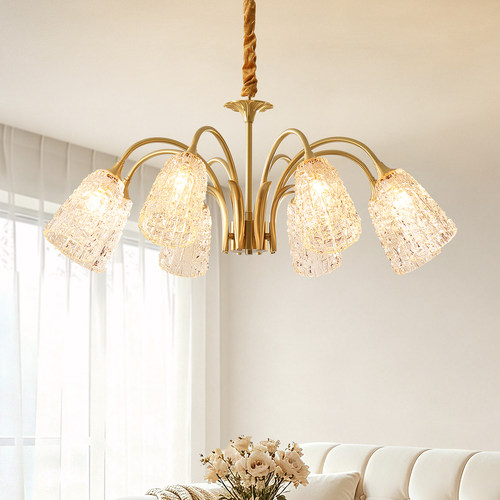 慕庭全铜法式轻奢高级感客厅吊灯
