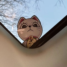 胆大党高速婆婆车贴猫咪俯视天窗贴可爱卡通车窗创意个性贴车贴纸