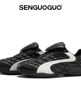 森果果 足球鞋/黑色经典德训鞋男女款2026超火复古休闲运动鞋子男