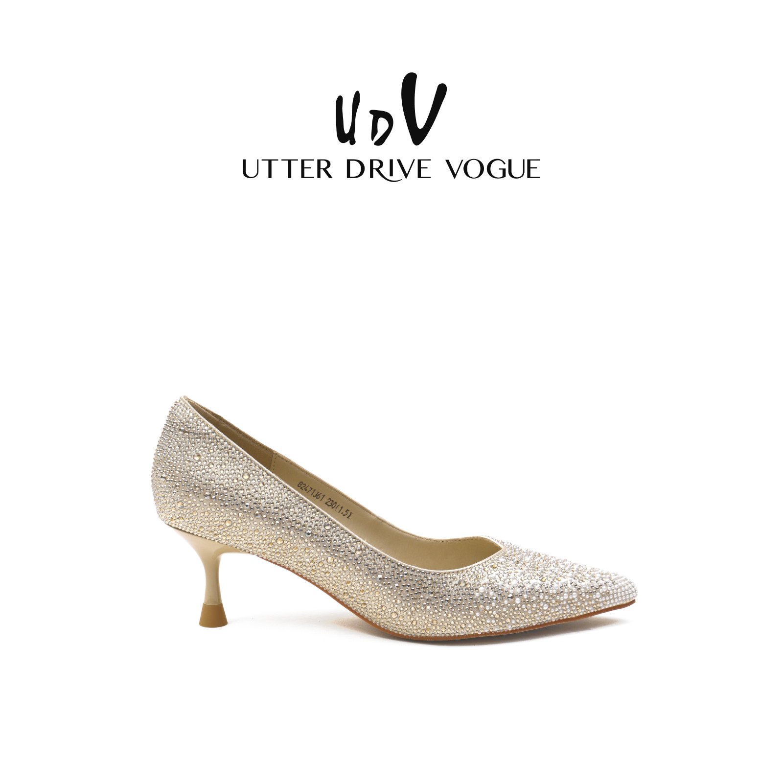 UDV2026春款法式香槟色水钻尖头水晶高跟鞋女婚鞋细跟气质单鞋,女鞋,婚鞋,淘宝优惠券,粉丝福利购,淘宝优惠卷