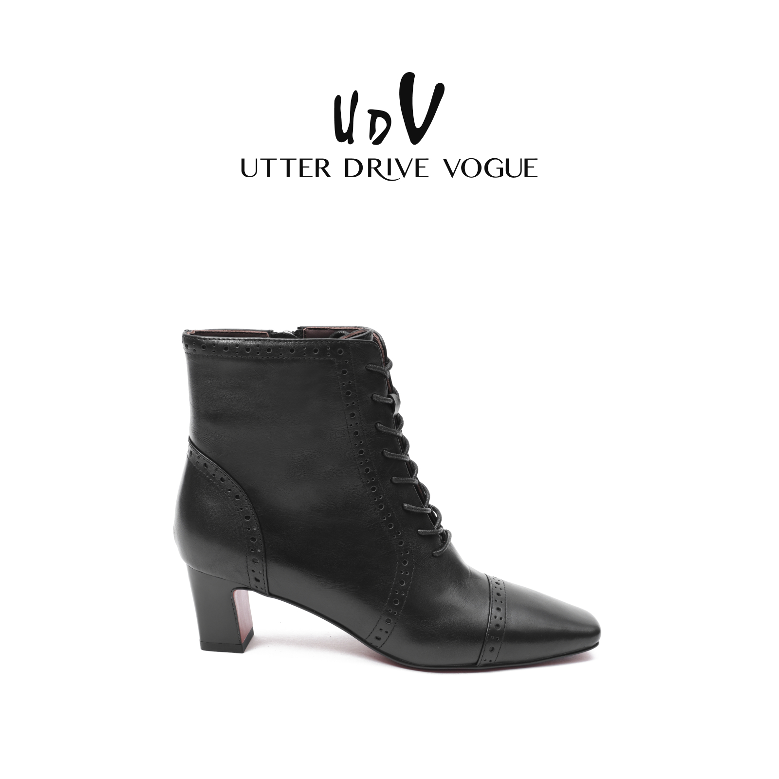 udv时装靴女真皮厚底小皮靴