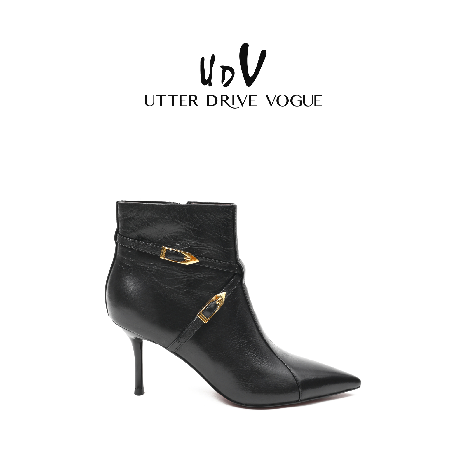 UDV时装靴女真皮厚底小皮靴