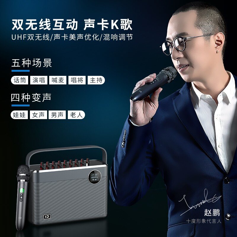 十度T10家用手提唱歌音响便携式移动蓝牙k歌乐器音箱带话筒立体声