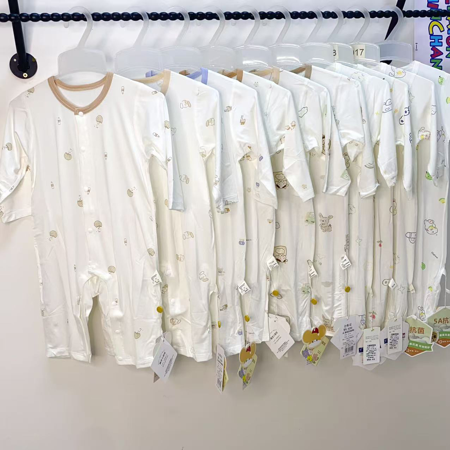 莫代尔婴幼儿连体衣夏季薄款