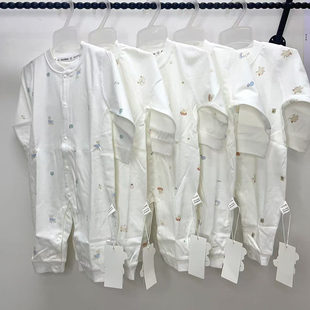 婴儿衣服春秋季薄款纯棉长袖无骨宝宝连体哈衣爬服秋装