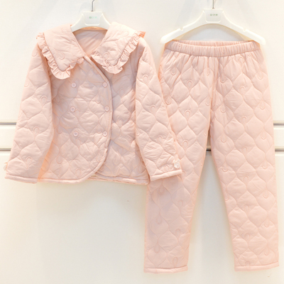 美韩版三层加厚夹棉童装家居服