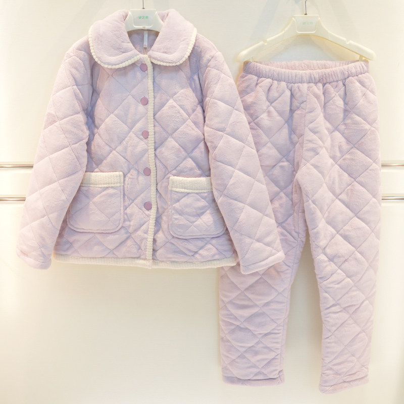 新款冬季保暖家居服睡衣安之伴