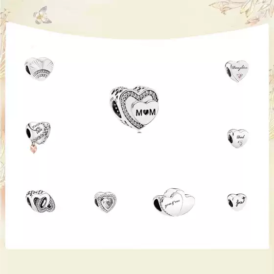 Beads Heart-Shaped Letter Beads DIY Bracelet Accessories Beads as a Gift for Your Girlfriend