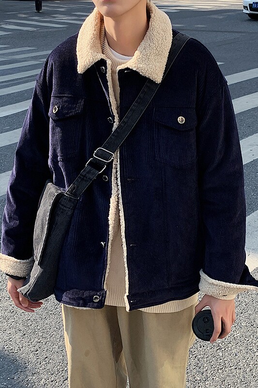 2021主推数据好网红羊羔毛灯芯绒棉衣外套男A090MY918,男装棉衣,电商A089-1