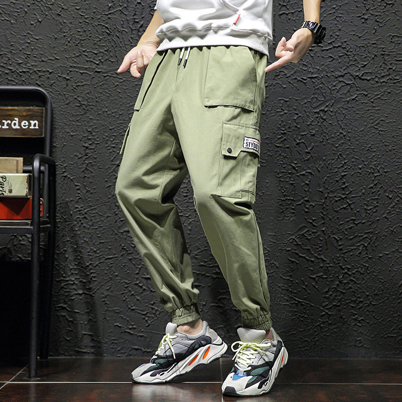 已到货多口袋工装裤男士大码宽松日系潮流束脚长裤A090-K901P65，男装工装外套，电商A089-1