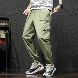 已到货多口袋工装裤男士大码宽松日系潮流束脚长裤A090-K901P65，男装工装外套，电商A089-1