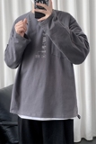 2021春季新款短句港风模特卫衣打底衫长袖T恤男100棉WY08，男装T恤，电商A089-1