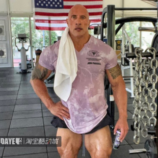 T恤1361733 能量棉训练男子强森健身扎染圆领短袖 22安德玛爆款 新款