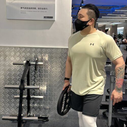 男子健身跑步打球速干圆领T恤