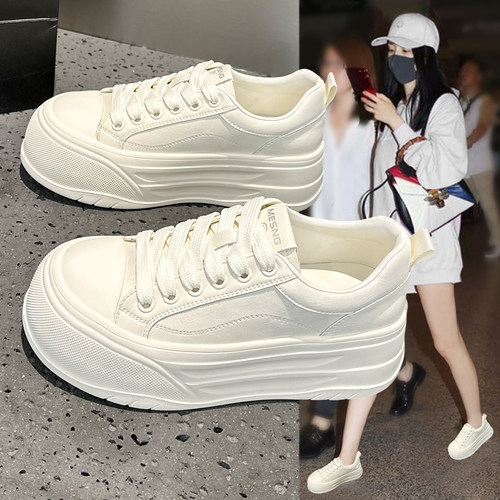 真皮休闲板鞋女2026秋季新款超火