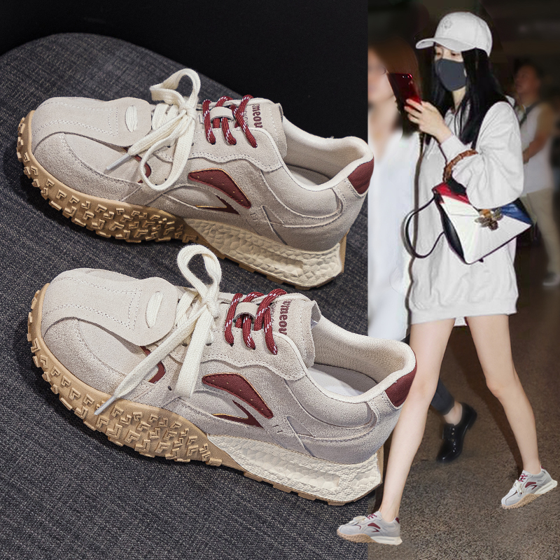 真皮超火阿甘鞋女2025年秋季新款
