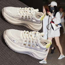 包头罗马运动凉鞋女2025新款夏季网面透气镂空厚底轻便软底小白鞋