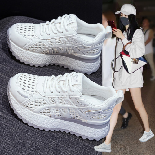 夏季网面阿甘鞋女透气薄款小白鞋