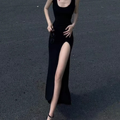 微胖风情万种法式 超好看大码 吊带背心连衣裙夏女2025新款 背心长裙