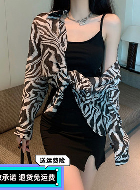 纯棉黑色吊带开叉裙女夏季新款大码短款小个子显瘦内搭性感连衣裙