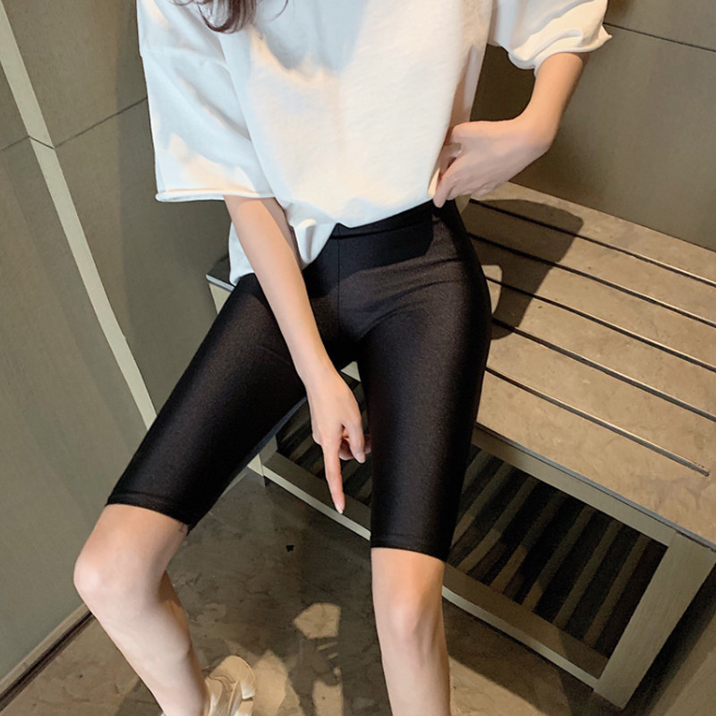 大码五分骑行裤女外穿高腰黑色冰丝薄款打底中裤高弹紧身瑜伽裤夏,女装/女士精品,打底裤,淘宝优惠券,粉丝福利购,淘宝优惠卷