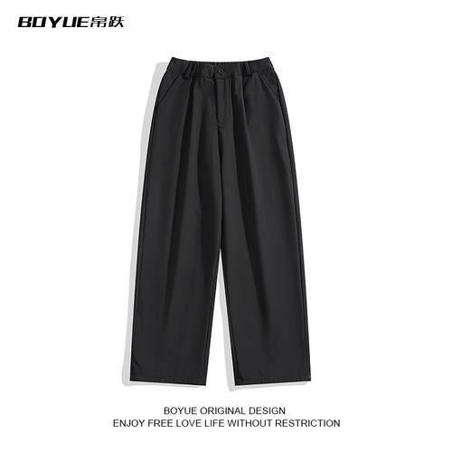 BOYUE帛跃半松紧腰西裤轻熟风