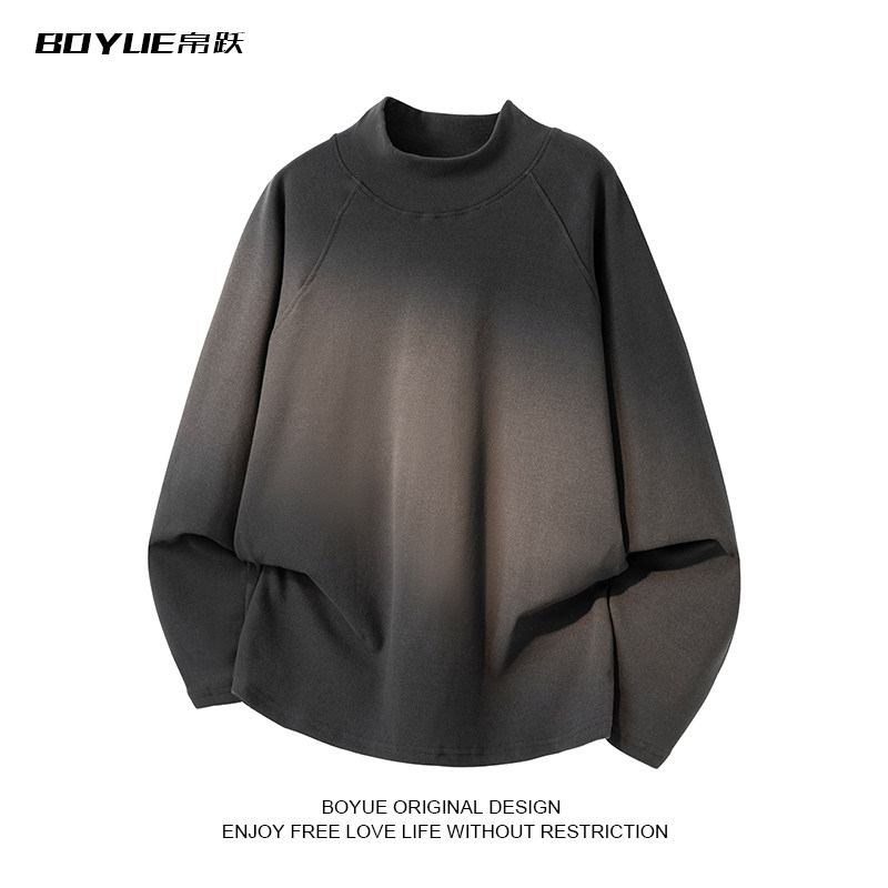 BOYUE帛跃秋冬基础纯色内搭打底长袖慵懒风半高领男女简约舒适T恤,男装,T恤,淘宝优惠券,粉丝福利购,淘宝优惠卷