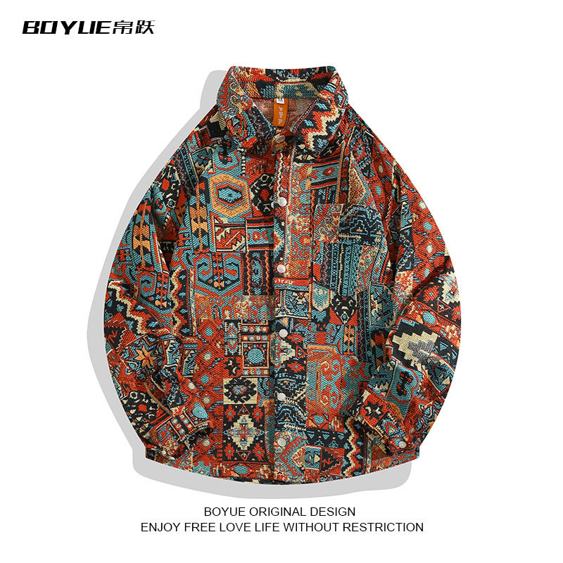 BOYUE帛跃提花色织民族风外套
