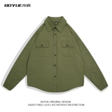 Демисезонная ретро рубашка для отдыха, оверсайз