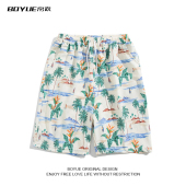 2022国潮慵懒风 男潮旅游帅气chic睡裤 BOYUE帛跃夏季 休闲沙滩短裤