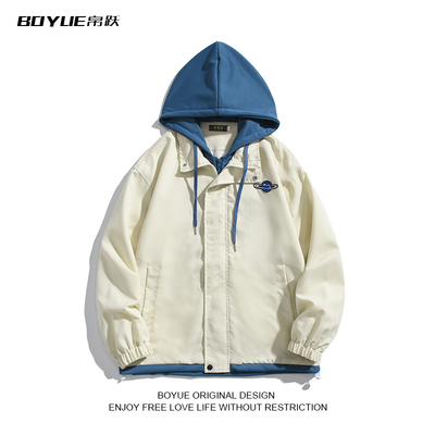 BOYUE帛跃假两件连帽外套