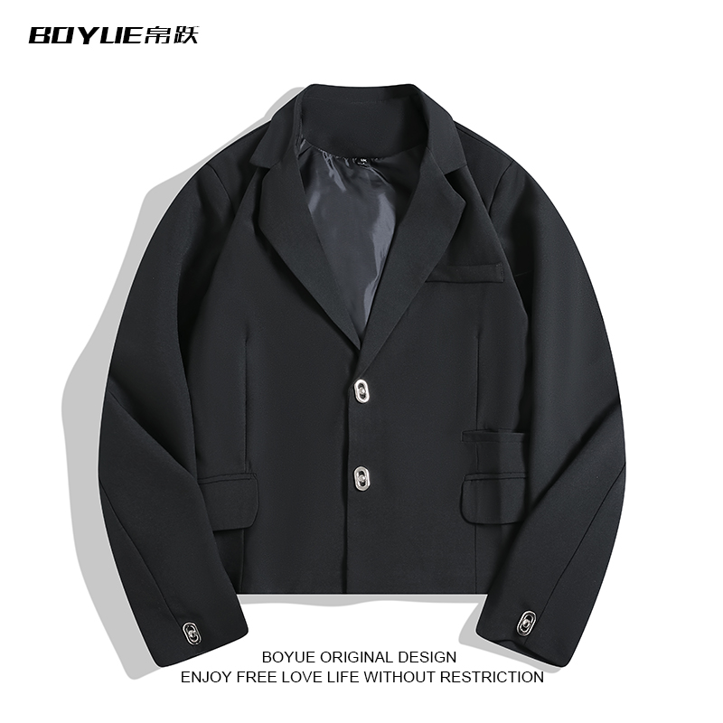 BOYUE帛跃短款垫肩西服外套正装