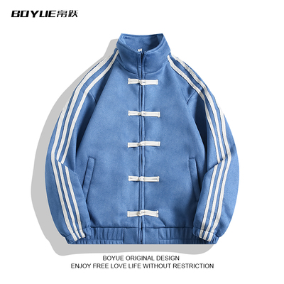 BOYUE帛跃新中式麂皮绒运动外套