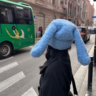 糯叽叽小兔子～冬季百搭可爱厚实保暖毛绒绒垂耳兔针织帽子毛线帽