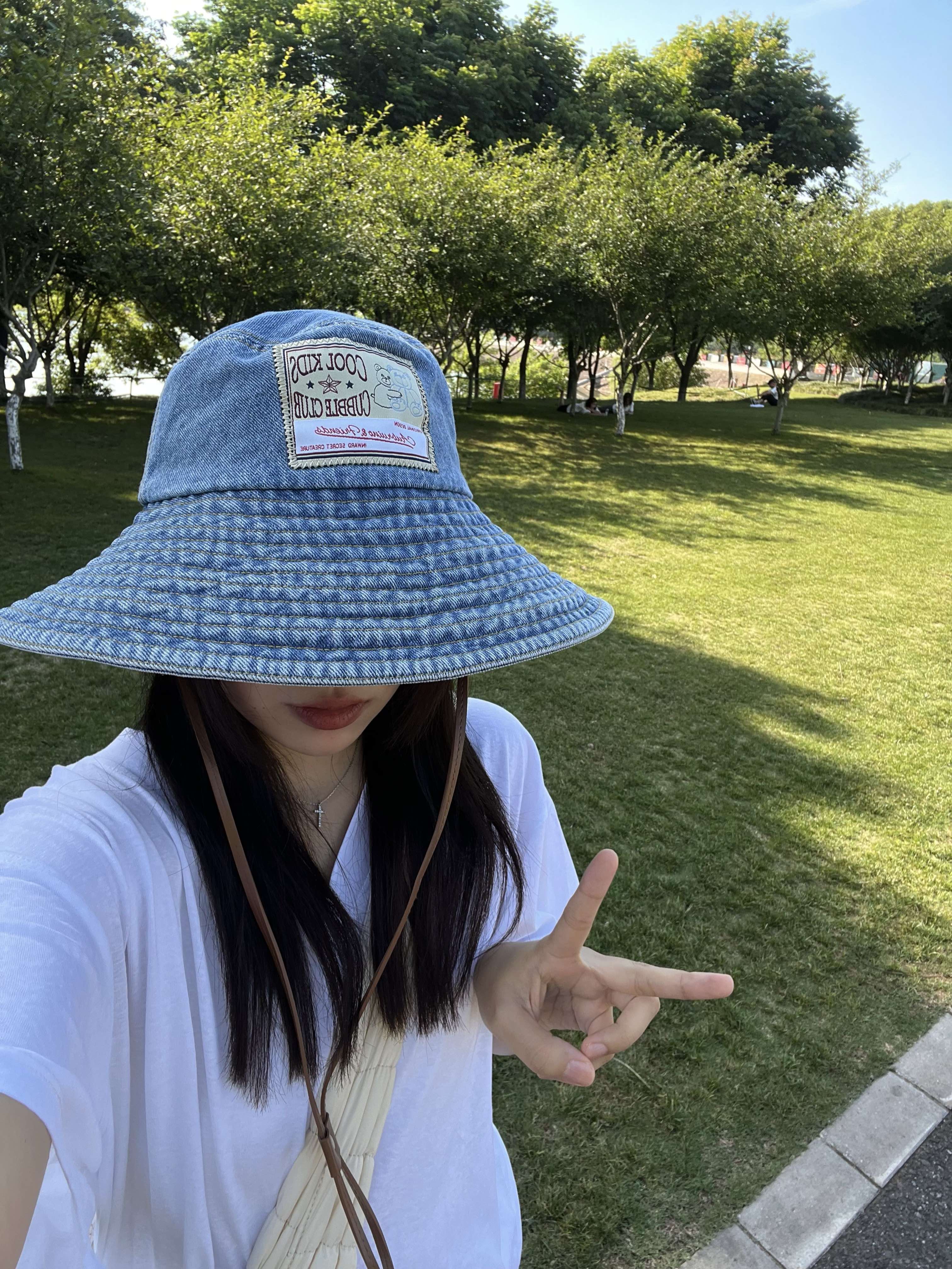 重工水洗大帽檐牛仔遮阳帽登山帽