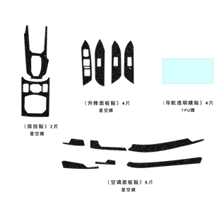 星空膜适用于20-21二代哈弗H6内饰改装碳纤维贴纸中控排挡装饰贴